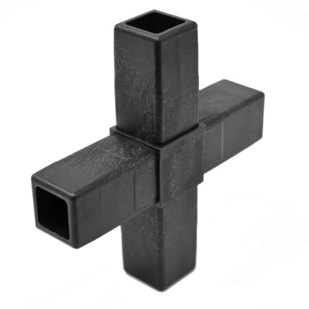 Eztube 4-Way Black Cross Connector Hammer Fit 200-312 BK-HF 200-312 BK-HF